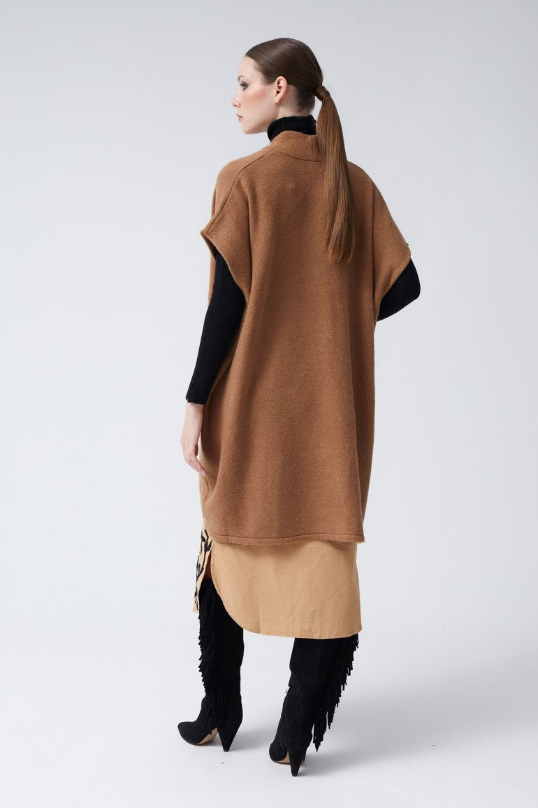 Knit Vest- Camel