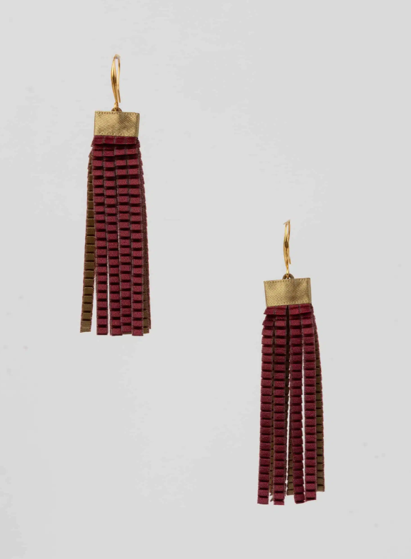 Pink & Gold Metallic Earrings