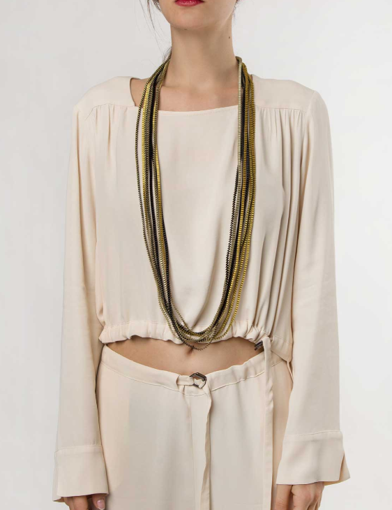Pleated Necklace- KL323