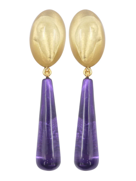 Oval Cabochon Clip-On Earrings