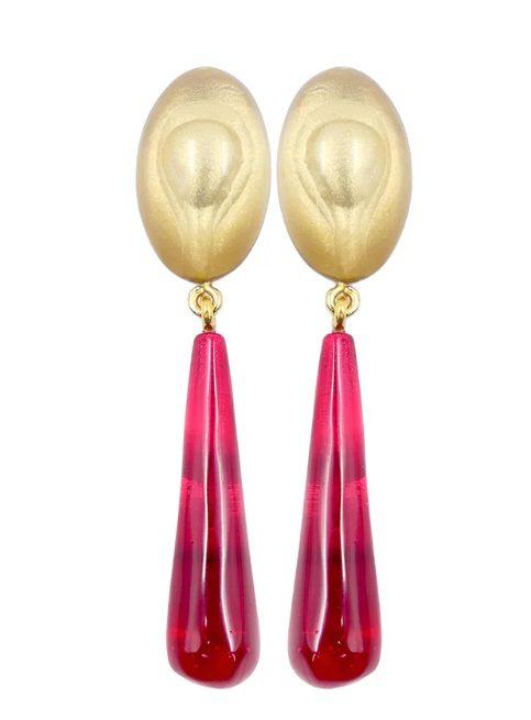 Oval Cabochon Clip-On Earrings