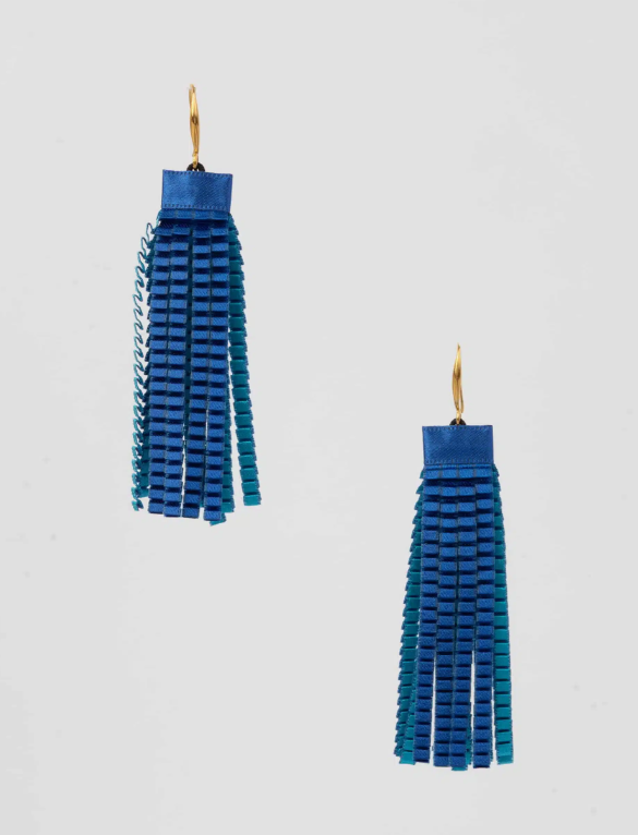 Metallic Blue Earrings