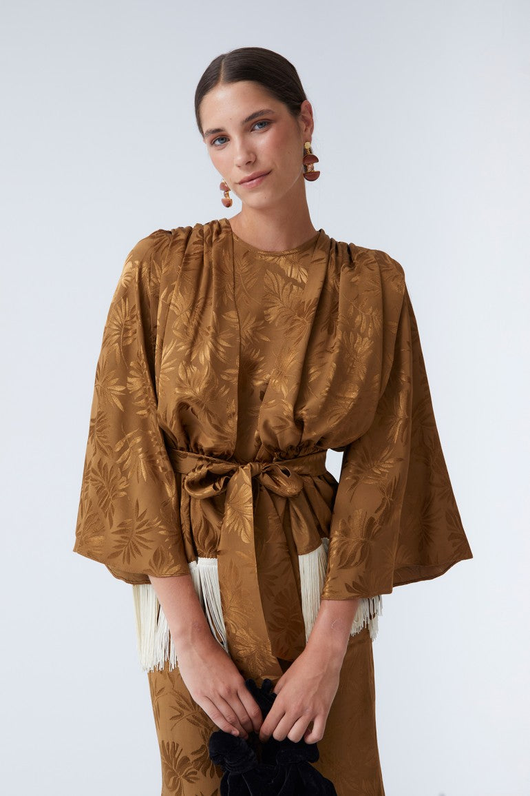 Wide Sleeve Top- Co-Ord