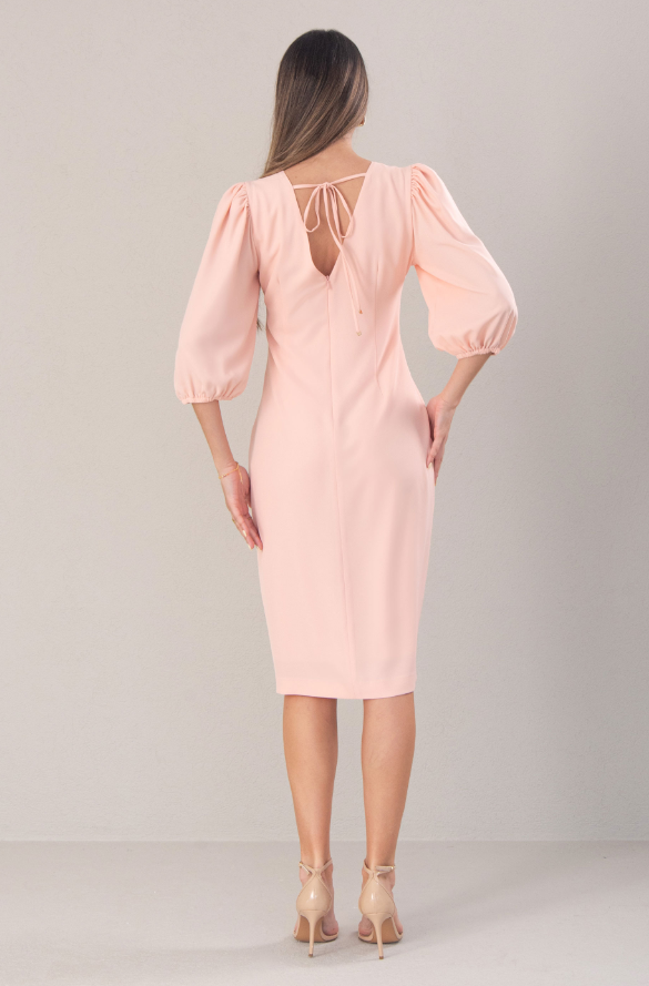 Fitted Puff Sleeve Dress