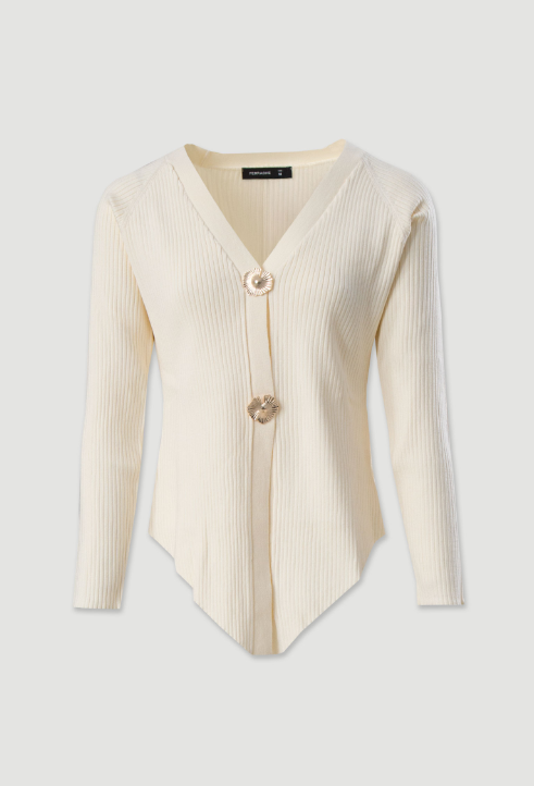 Asymmetrical knit cardigan